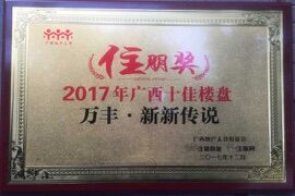 萬(wàn)豐?新新傳說(shuō)榮獲“2017廣西十佳樓盤(pán)”